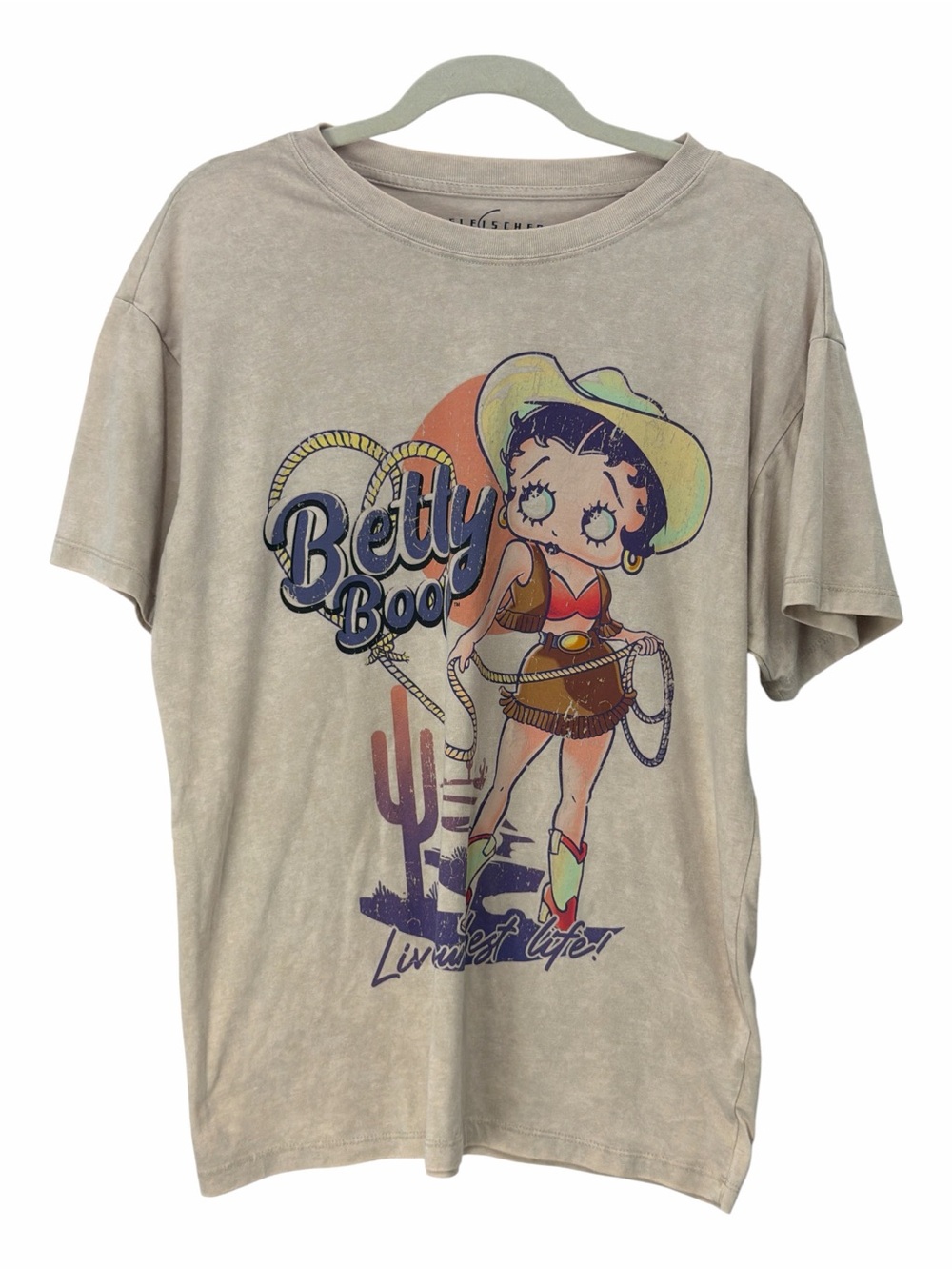 Betty Boop ' Graphic Tee “Live Your West Life Size Large